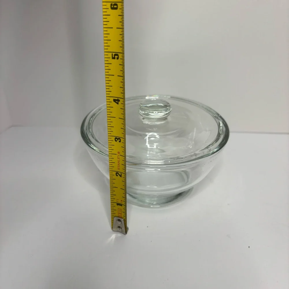 Clear Glass Lidded Bowl